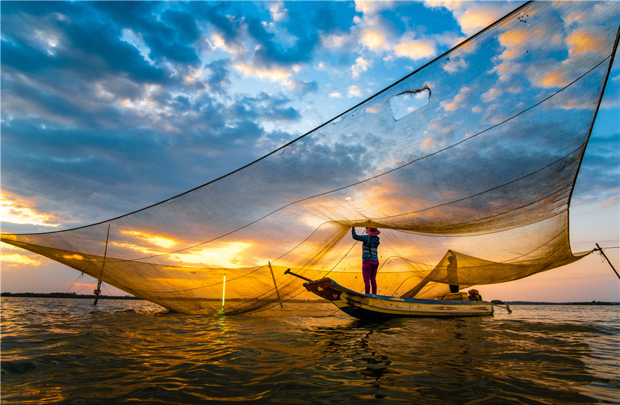 Đánh cá trên hồ thủy điện Trị An  -  Đinh Hữu Cương (Đồng Nai)