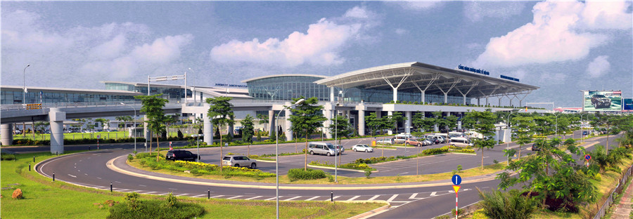Toàn cảnh nhà ga Quốc tế T2 sân bay Nội Bài (với hệ kết cấu dàn không gian đỡ mái vòm) - Nguyễn Ngọc Ban