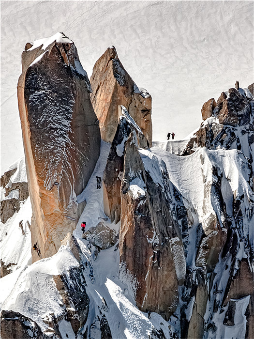 5 Men on Mount Blanc - George Atkins