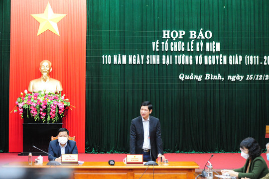 Quảng Bình: Tổ chức kỷ niệm 110 năm ngày sinh Đại tướng Võ Nguyên Giáp quy mô quốc gia