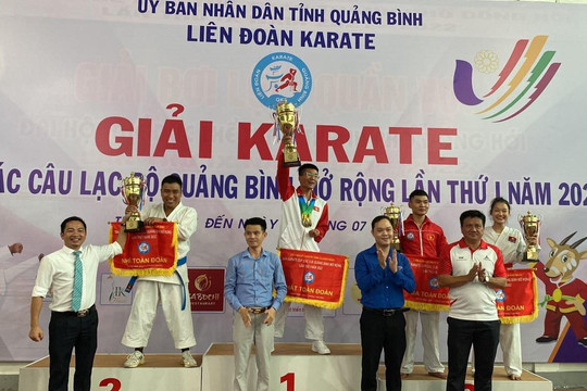 Giải Karate Cúp các câu lạc bộ Quảng Bình mở rộng lần thứ I năm 2022 thành công tốt đẹp 