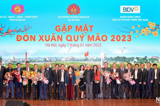 Hội Đồng hương Nghệ An tại Hà Nội tổ chức Gặp mặt đón Xuân Quý Mão 2023