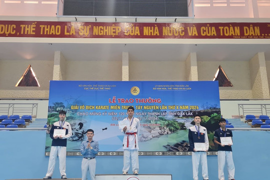 Quảng Bình giành 15 huy chương ở Giải vô địch Karate miền Trung - Tây Nguyên

