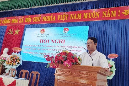 Quảng Nam: Chủ tịch UBND xã Bình Đào đối thoại với thanh niên trên 