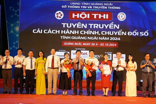 Quảng Ngãi: Trao giải Hội thi Tuyên truyền Cải cách Hành chính và Chuyển đổi Số 2024