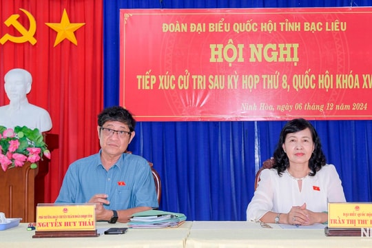 Đại biểu Quốc hội Trần Thị Thu Đông tiếp xúc cử tri tại tỉnh Bạc Liêu