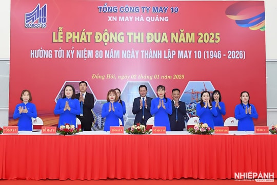 Lễ phát động thi đua đầu năm 2025 tại Xí nghiệp May Hà Quảng