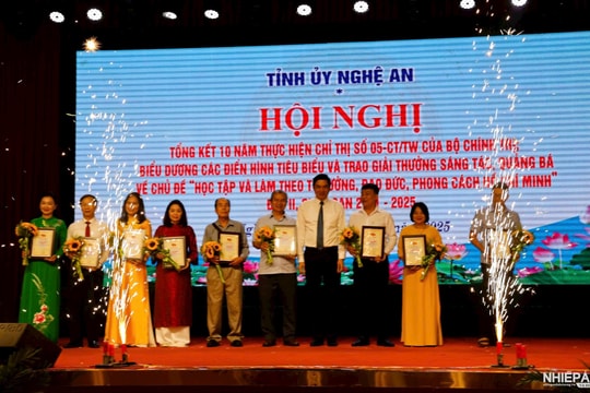 Nghệ An 
Tổng kết 10 năm thực hiện Chỉ thị 05  
Về "Đẩy mạnh học tập và làm theo tư tưởng, đạo đức, 
phong cách Hồ Chí Minh"
