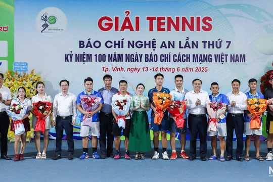 Giải Tennis Báo chí Nghệ An lần thứ 7: Nơi hội tụ đam mê
