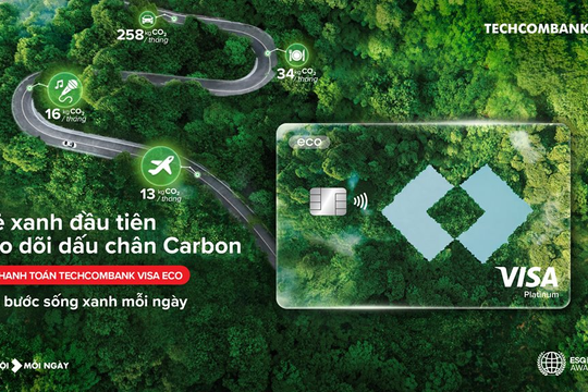 Techcombank ra mắt thẻ Eco: Thẻ xanh đầu tiên theo dõi dấu chân Carbon