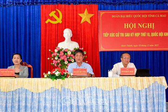 NSNA- Đại biểu Quốc hội Trần Thị Thu Đông, tiếp xúc cử tri tại tỉnh Cà Mau