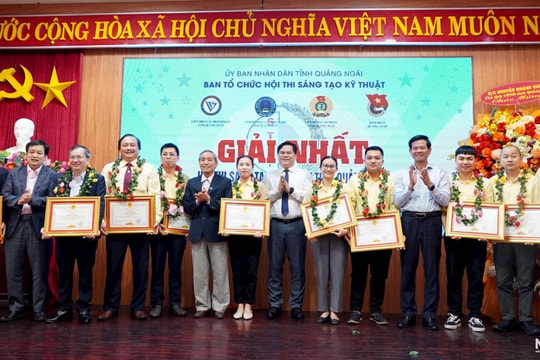 Quảng Ngãi: Trao thưởng 37 giải pháp đoạt giải Hội thi Sáng tạo kỹ thuật tỉnh lần thứ 14