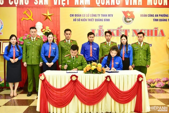Quảng Trị: Lễ kết nghĩa Đoàn thanh niên giữa Công ty TNHH MTV xổ số kiến thiết Quảng Bình và Công an phường Đồng Thuận
