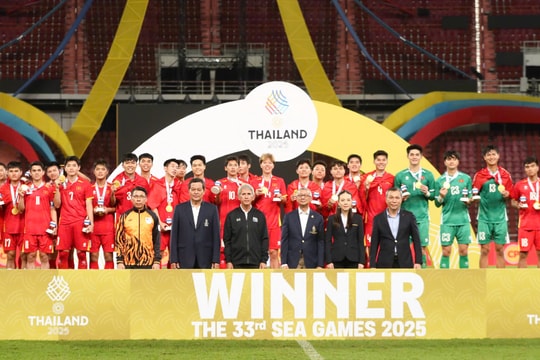 Những khoảnh khắc bùng nổ trên sân Rajamangala trong ngày U22 Việt Nam giành huy chương vàng bóng đá nam tại SEA Games 33