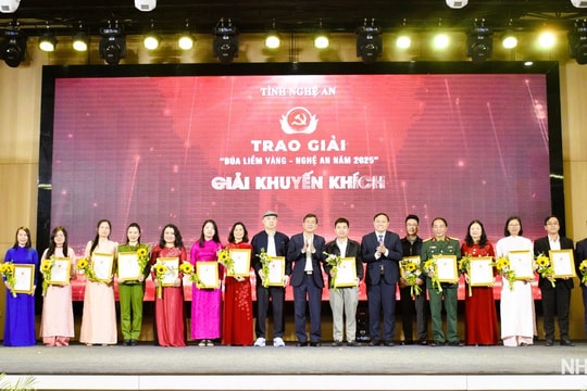 Nghệ An gặp mặt các cơ quan báo chí 
và trao giải báo chí Búa liềm vàng năm 2025
