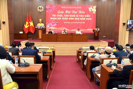 Tỉnh ủy Quảng Ngãi: Gặp mặt trí thức, văn nghệ sĩ tiêu biểu nhân dịp tết Nguyên đán Bính Ngọ 2026