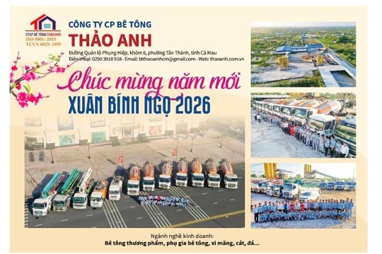 Công ty Cổ phần bê tông Thảo Anh chúc mừng Xuân Bính Ngọ 2026