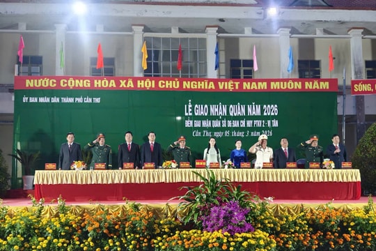 Thành phố Cần Thơ tổ chức Lễ giao nhận quân năm 2026