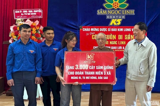 Tặng 3.000 cây giống sâm Ngọc Linh giúp Thanh niên dân tộc Xơ Đăng khởi nghiệp