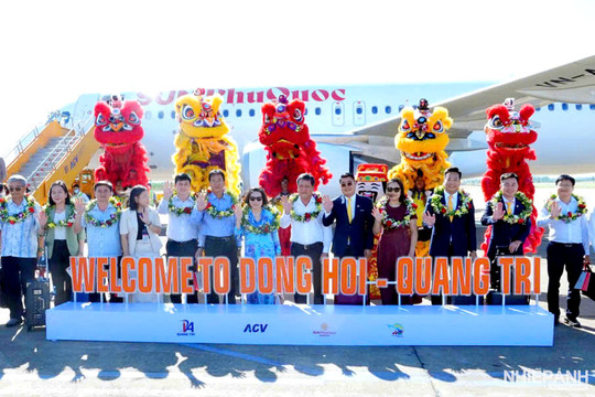 Kết nối di sản – Vươn tầm biển xanh: Chuyến bay đầu tiên Cam Ranh - Đồng Hới mở thêm cánh cửa liên kết Quảng Trị - Khánh Hòa 