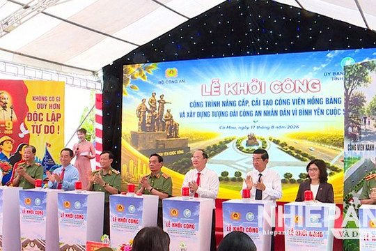 Cà Mau nâng cấp Công viên Hồng Bàng, xây dựng Tượng đài Công an nhân dân
