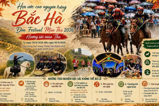 Bắc Hà tổ chức Festival Mùa Thu 2026 chào mừng Quốc khánh 2/9