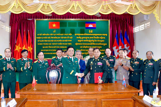 Ban Chỉ đạo 515 Quân khu 9 làm việc với nhiều đơn vị của Campuchia