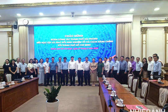 TP Hồ Chí Minh – Hải Phòng trao đổi kinh nghiệm, thúc đẩy cải cách hành chính trong giai đoạn mới