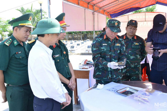 Quảng Ngãi: Hoàn thành lấy mẫu sinh phẩm hài cốt liệt sĩ, sớm hơn kế hoạch 15 ngày