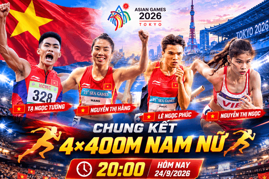 Điền kinh Việt Nam vào chung kết 4x400m tiếp sức hỗn hợp tại ASIAD 2026