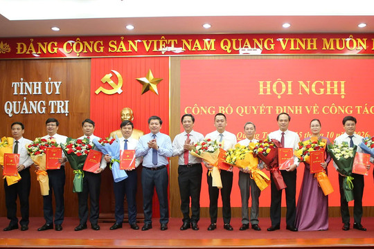 Quảng Trị điều động, phân công 22 cán bộ tại các sở, ngành và địa phương