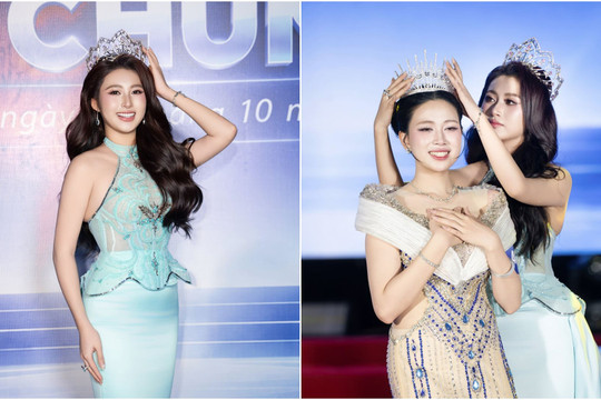 Hoa hậu Ngô Thị Trâm Anh xúc động trao lại vương miện Hoa khôi Sinh viên Thanh lịch sau hai năm đương nhiệm