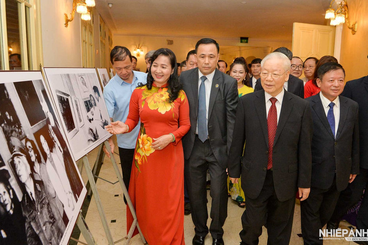 [Ảnh] Tổng Bí thư Nguyễn Phú Trọng dự Lễ kỷ niệm 75 năm Ngày thành lập Liên hiệp các Hội Văn học nghệ thuật Việt Nam