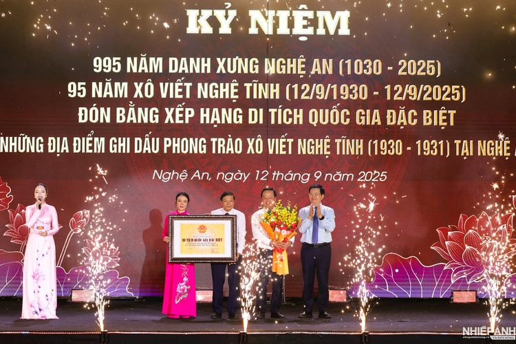 Kỷ niệm 995 năm danh xưng Nghệ An, 95 năm Xô viết Nghệ – Tĩnh và đón Bằng xếp hạng di tích quốc gia đặc biệt