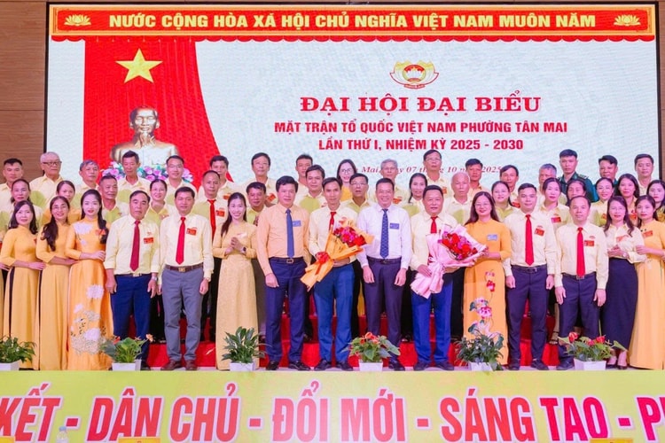 MẶT TRẬN TỔ QUỐC VIỆT NAM PHƯỜNG TÂN MAI
Phát huy sức mạnh khối Đại đoàn kết toàn dân, góp phần xây dựng 
phường Tân Mai phát triển nhanh, bền vững.
