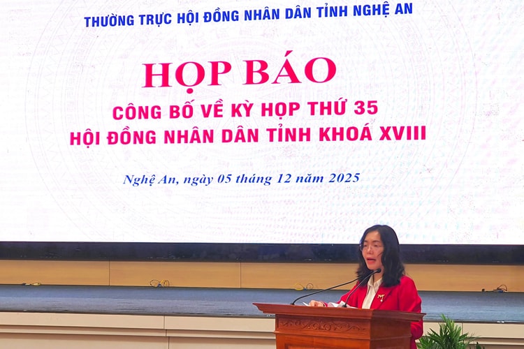 Thường trực HĐND tỉnh Nghệ An 
Họp báo công bố kỳ họp thứ 35 HĐND tỉnh khóa XVIII

