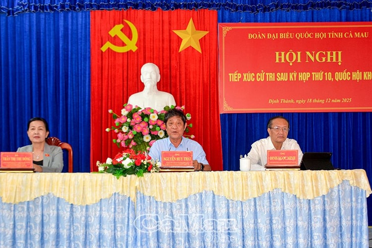 NSNA- Đại biểu Quốc hội Trần Thị Thu Đông, tiếp xúc cử tri tại tỉnh Cà Mau