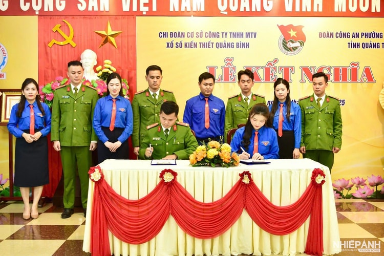 Quảng Trị: Lễ kết nghĩa Đoàn thanh niên giữa Công ty TNHH MTV xổ số kiến thiết Quảng Bình và Công an phường Đồng Thuận
