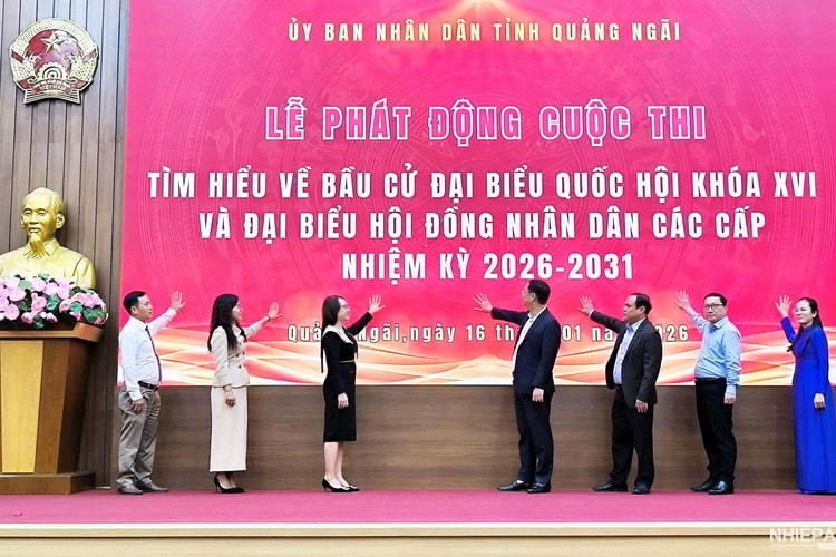 Quảng Ngãi: Phát động Cuộc thi trực tuyến “Tìm hiểu về bầu cử đại biểu Quốc hội khóa XVI và đại biểu Hội đồng nhân dân các cấp nhiệm kỳ 2026-2031”
