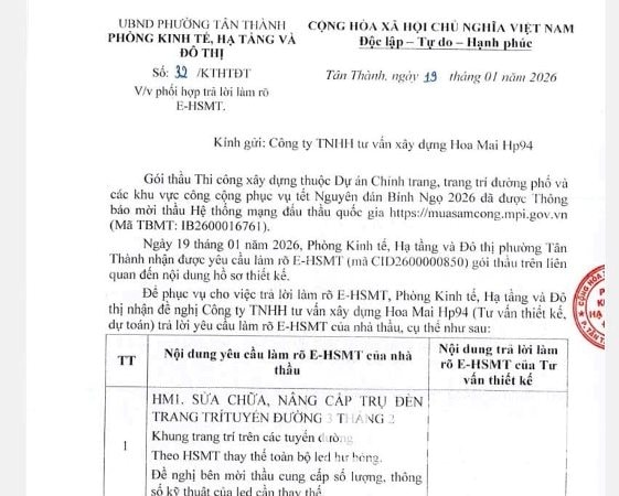 Cà Mau: 4 doanh nghiệp dự gói thầu trang trí phục vụ Tết Bính Ngọ ở phường Tân Thành