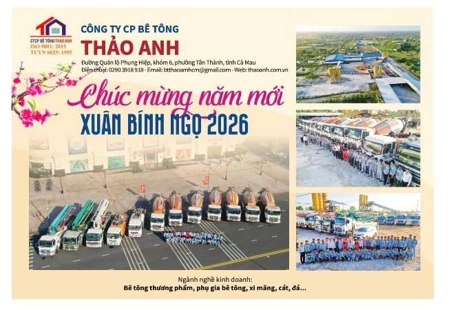 Công ty Cổ phần bê tông Thảo Anh chúc mừng Xuân Bính Ngọ 2026