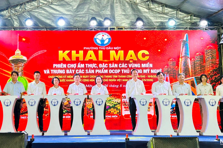 Phường Thủ Dầu Một, TP.Hồ Chí Minh: Khai mạc Phiên chợ ẩm thực, đặc sản các vùng miền và trưng bày các sản phẩm OCOP